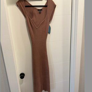 Midi, Short-Sleeve Sweater Dress